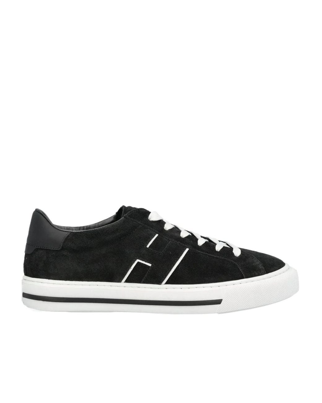 Hogan Black Suede And Leather Sneakers for men