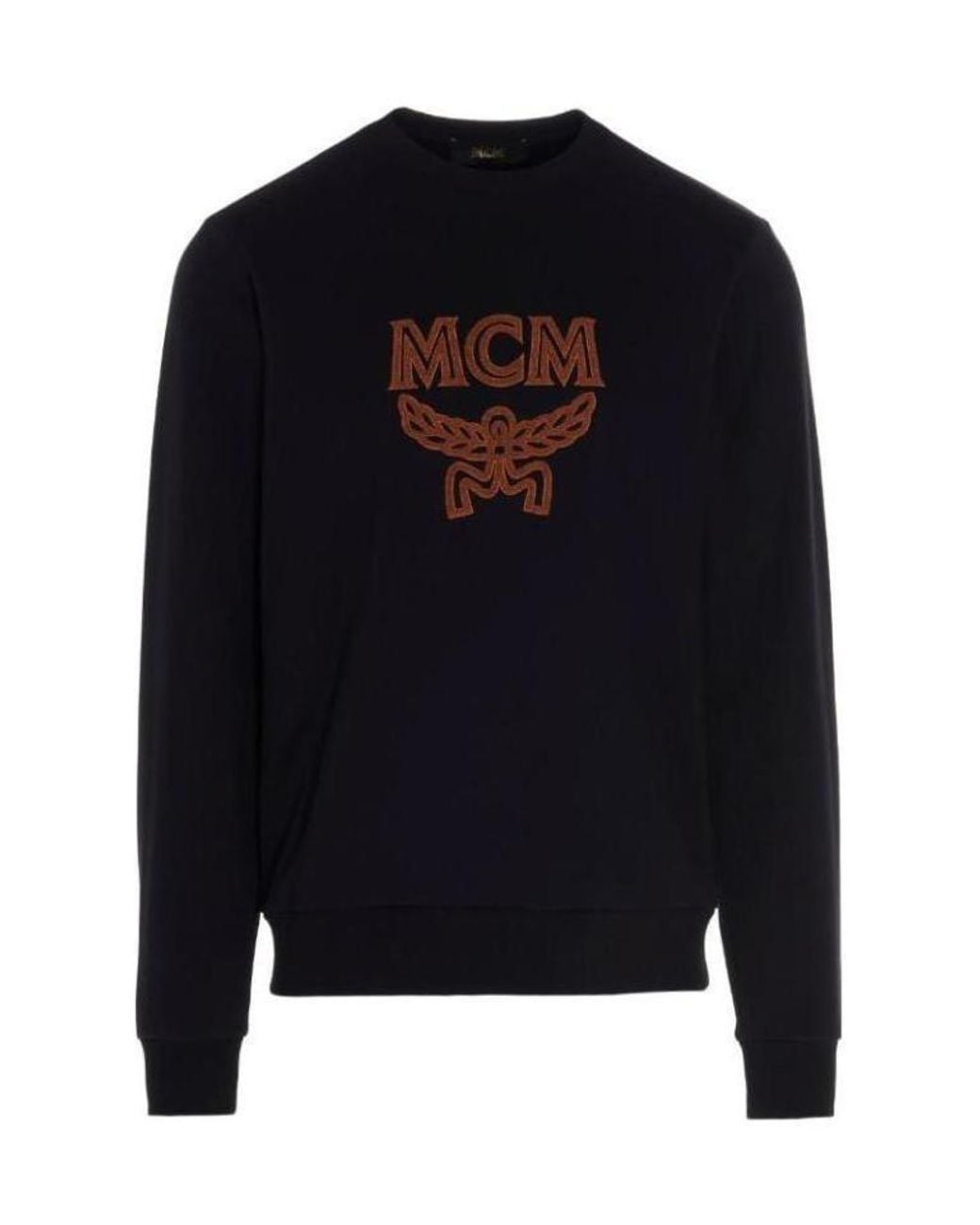 MCM Blue Logo Embroidered Jumper for men