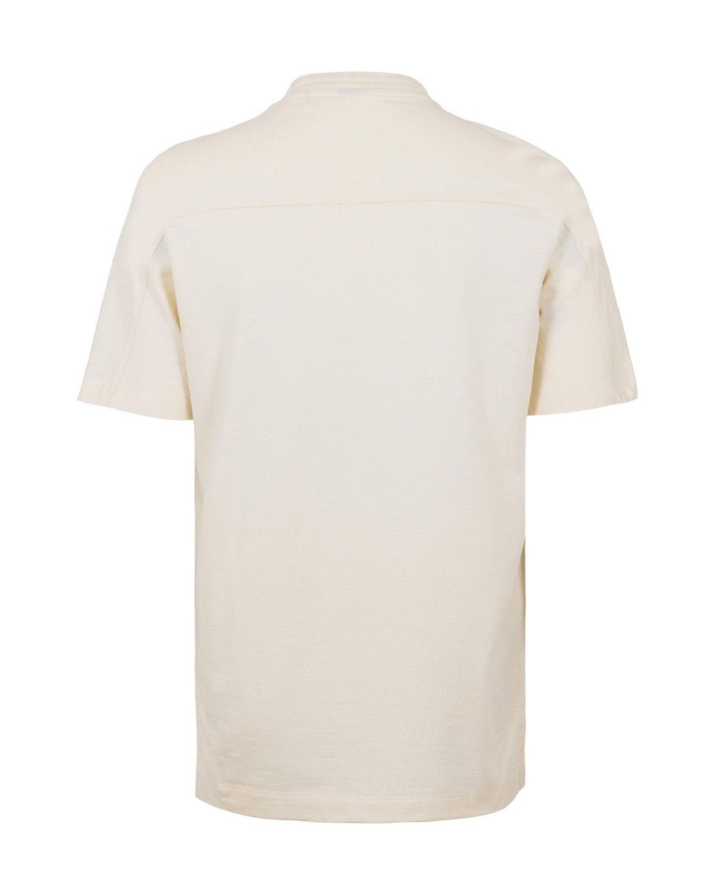 Boss White Cream Mockneck Shortsleeve Tshirt for men