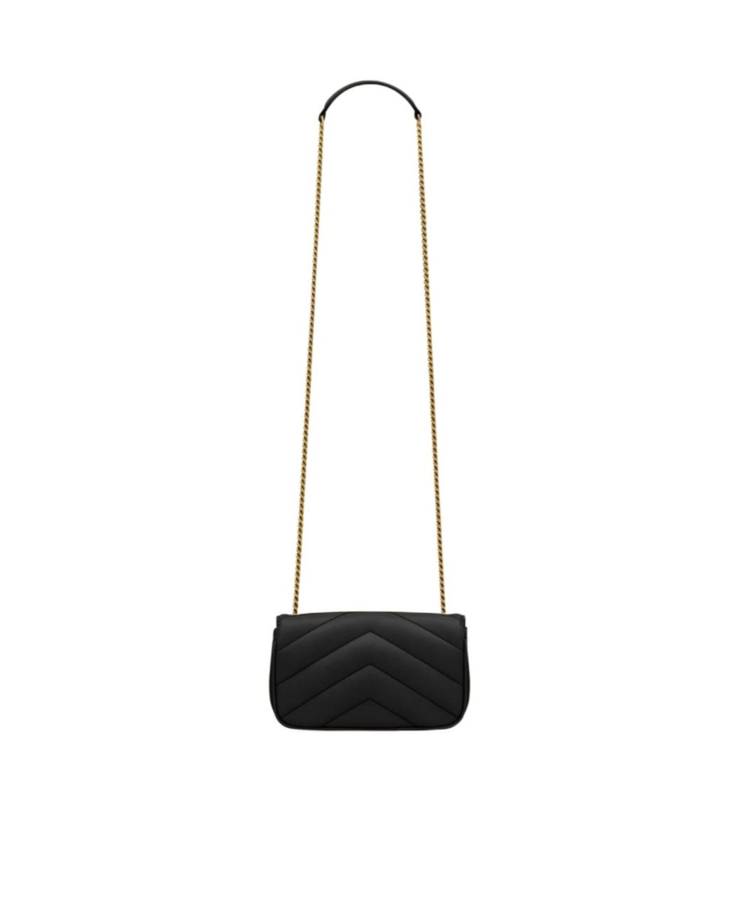 Saint Laurent White Mini Loulou Shoulder Bag