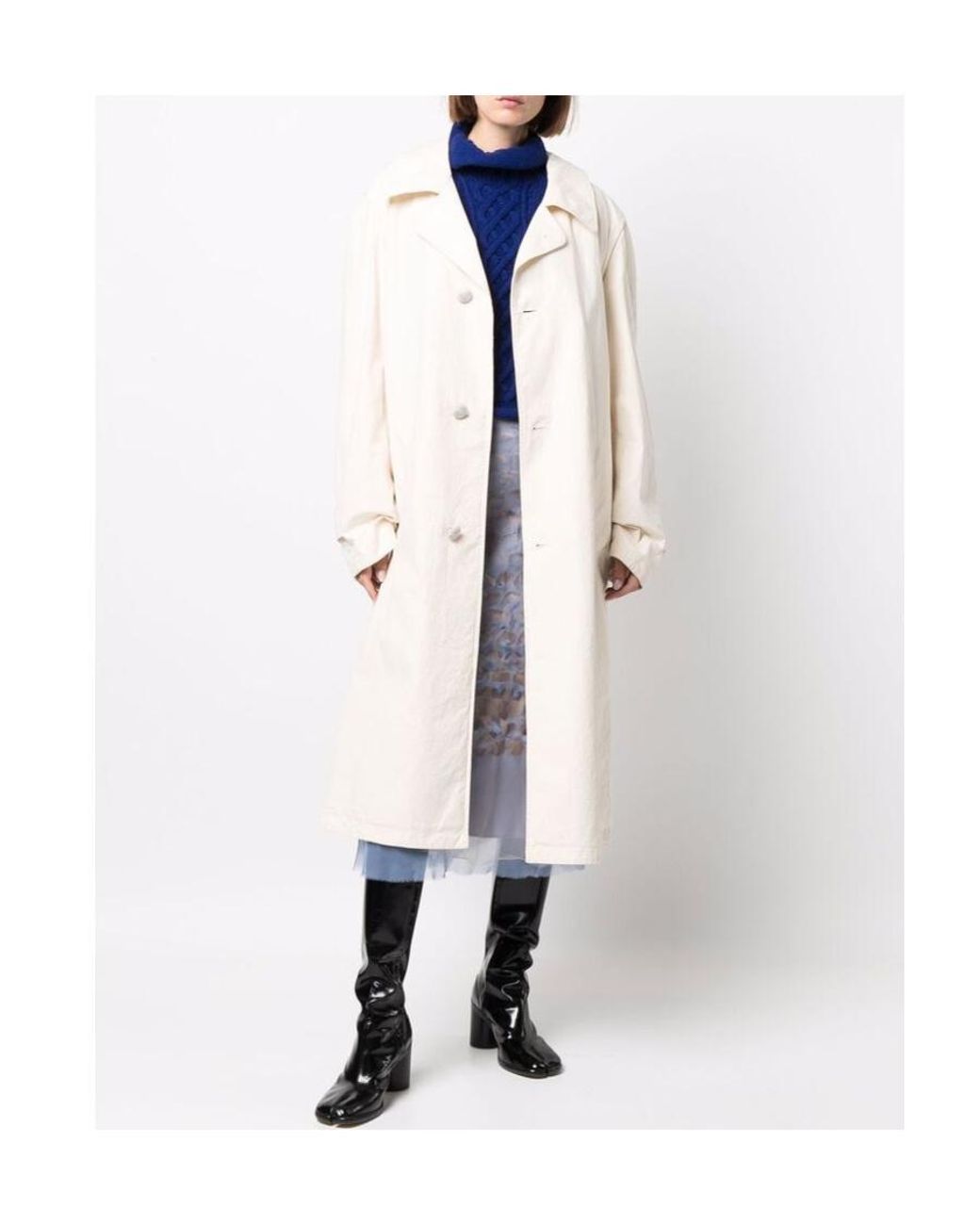 Maison Margiela Natural Buttoned Trench Coat