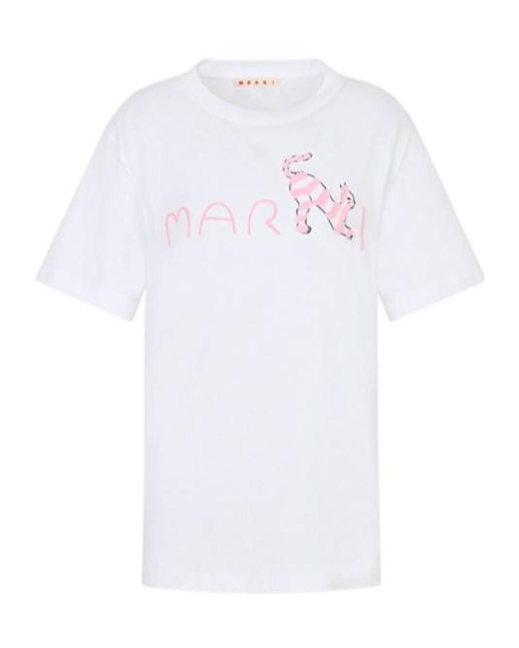 Marni White Animal Alphabet Logo T-Shirt