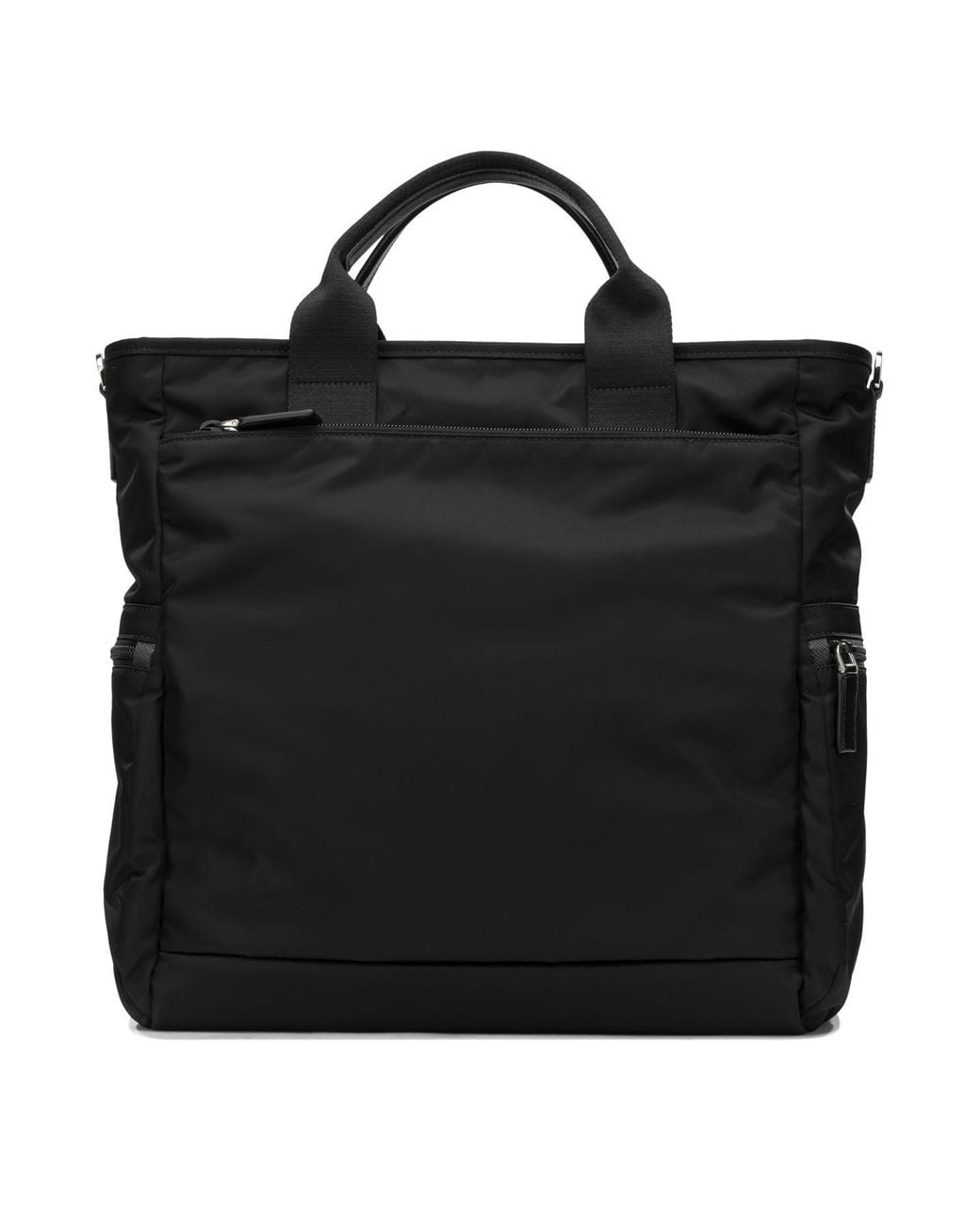 Prada Black Re-Nylon And Saffiano Leather Tote Bag for men