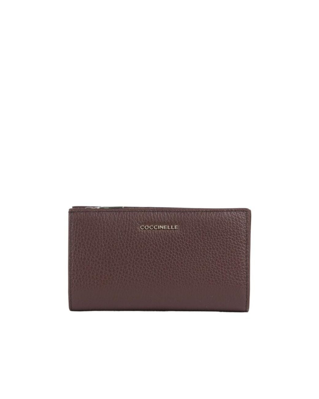 Coccinelle Purple Logo-Plaque Leather Wallet