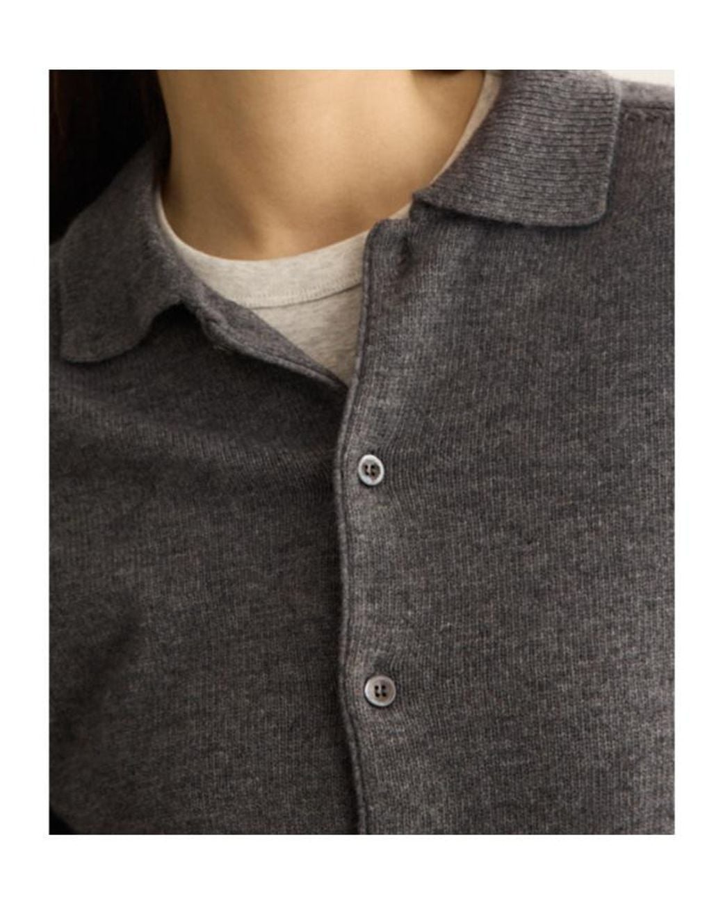 DUNST Black Ollared Button-Up Knit Cardigan
