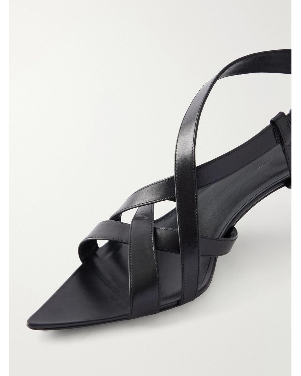 Khaite Black Strappy High-Heeled Sandals