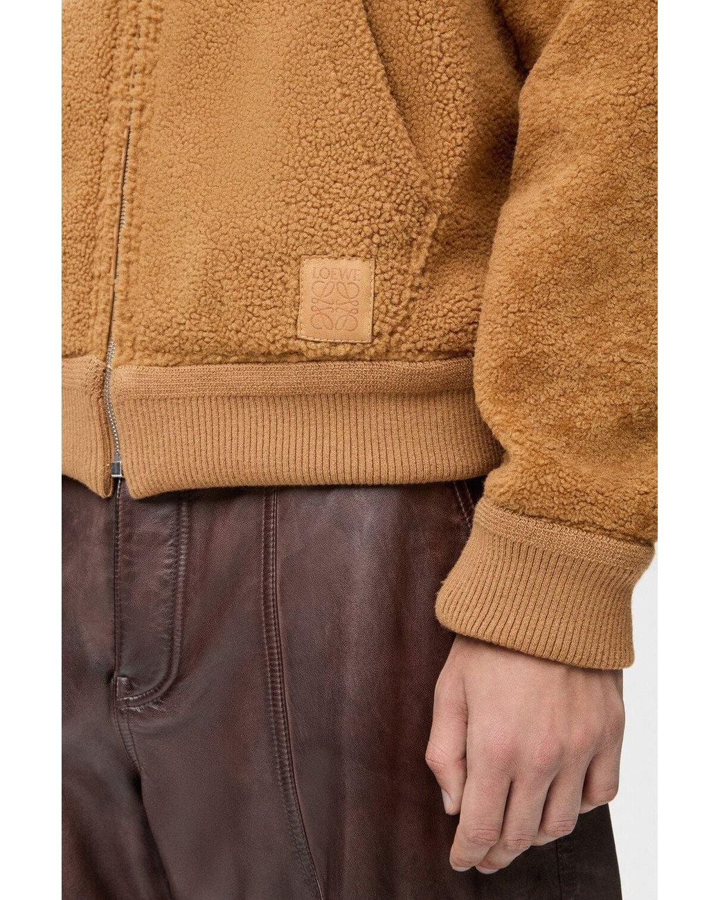 Loewe Natural Hooded Reversible Leather Jacket for men