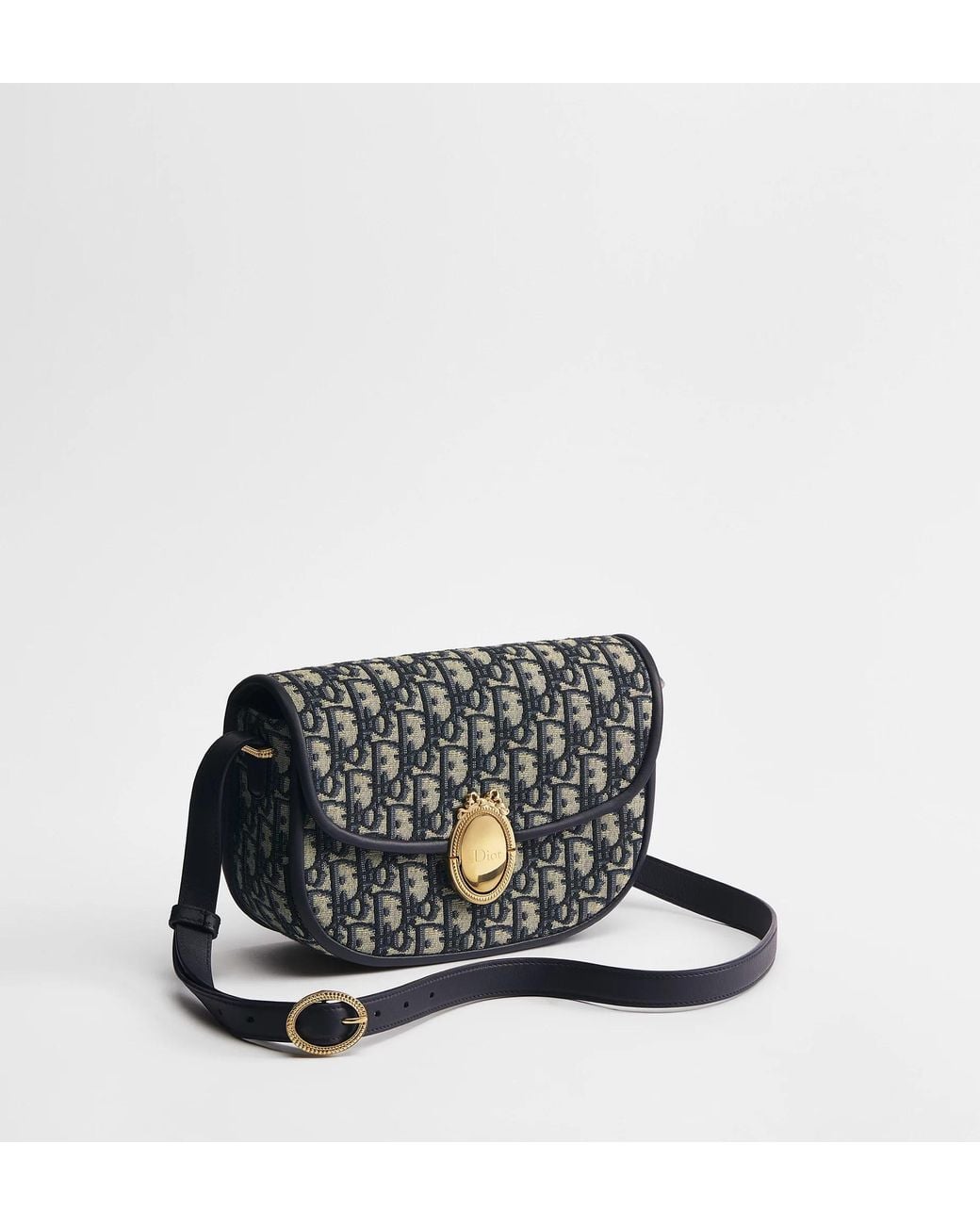 Dior White Medium Médaillon Flap Bag