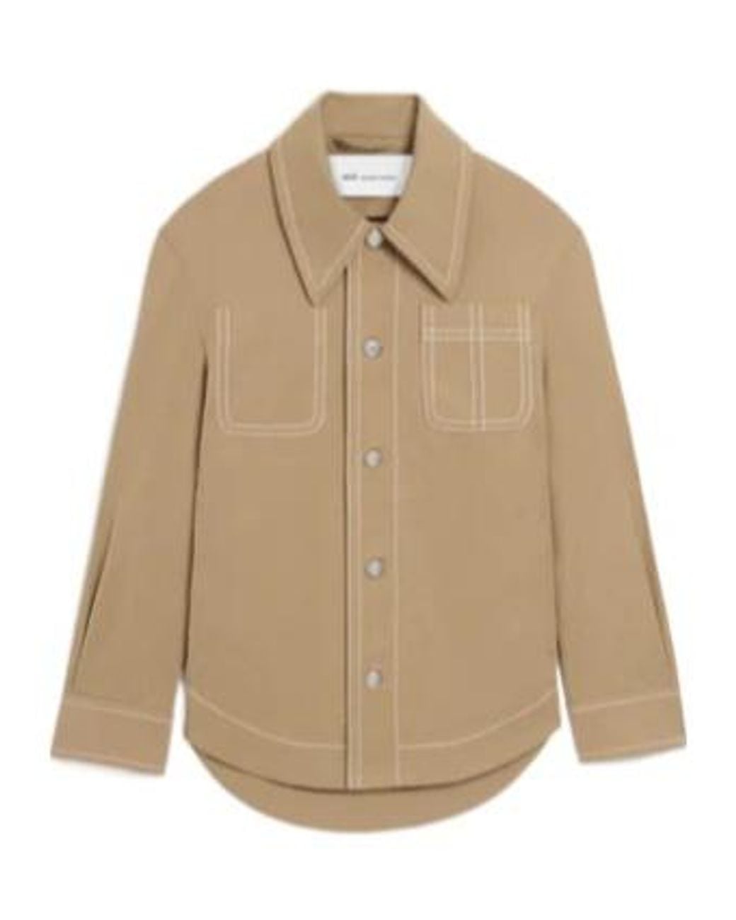 AMI Natural Buttoned Worker Jacket for men