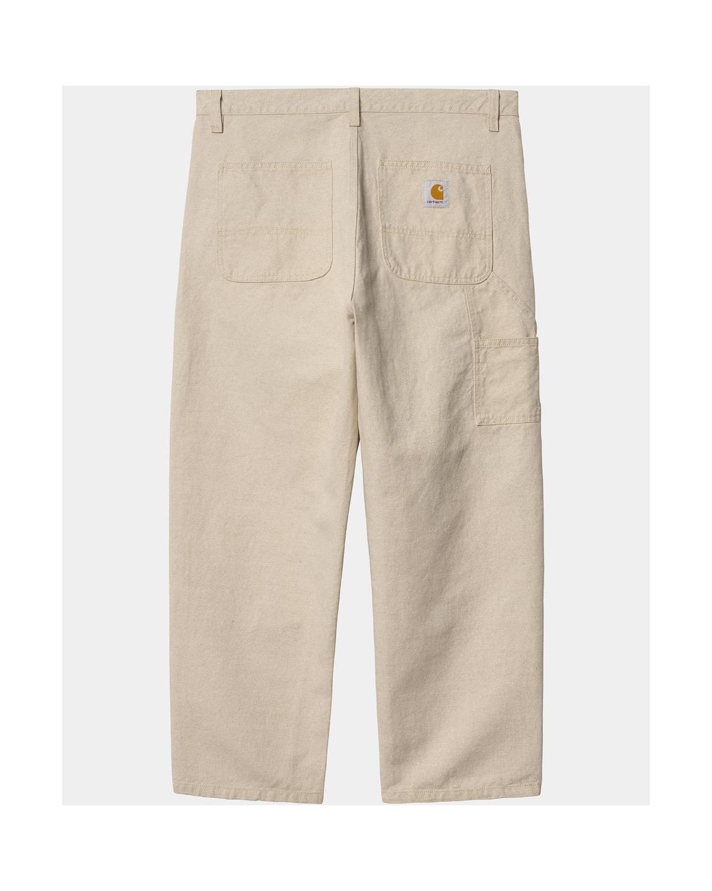 Carhartt Natural Walter Double Knee Logo-Patch Tapered Trousers for men