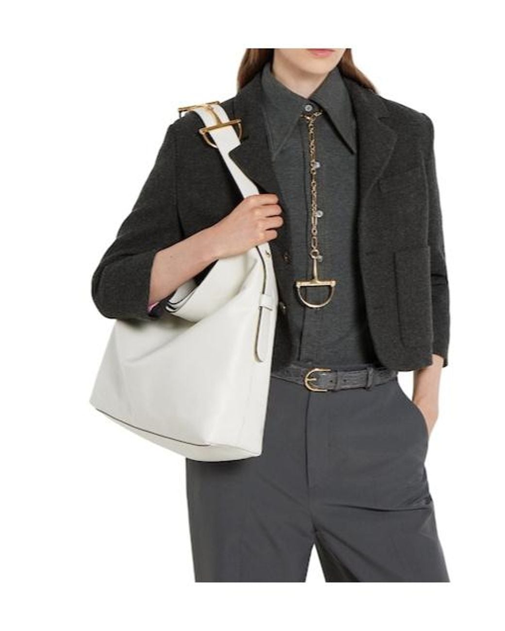 Gucci Natural Beatrix Large Tote Bag, Leather