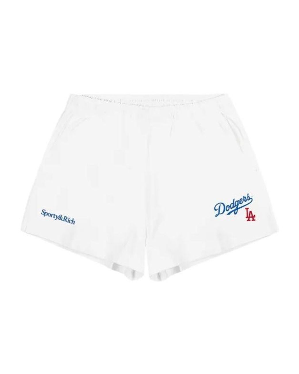 Sporty & Rich White Embroidered Shorts