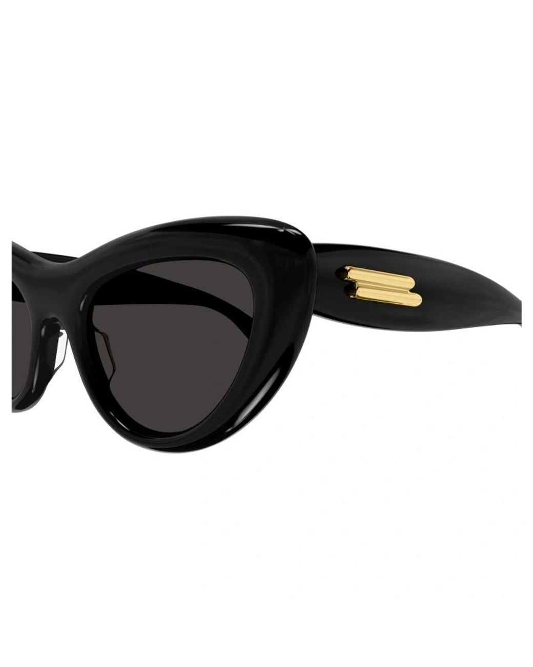 Bottega Veneta Black Eyewear Bombe Cat Eye Frame Sunglasses