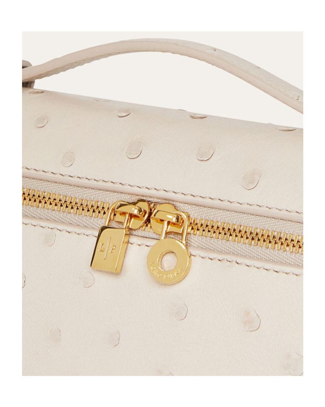 Loro Piana Natural Zippered Shoulder Bag