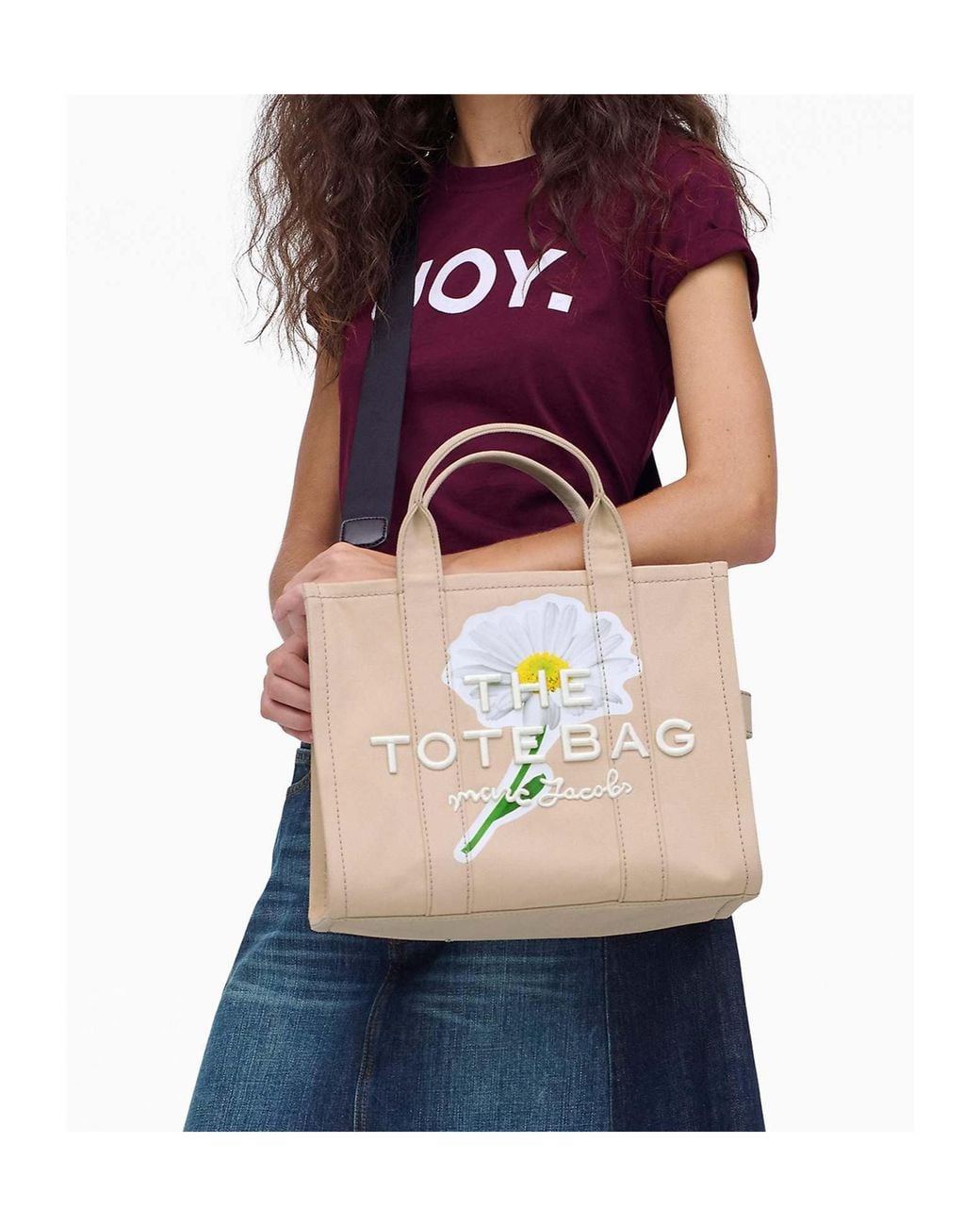 Marc Jacobs Multicolor The Daisy Script Medium Tote Bag