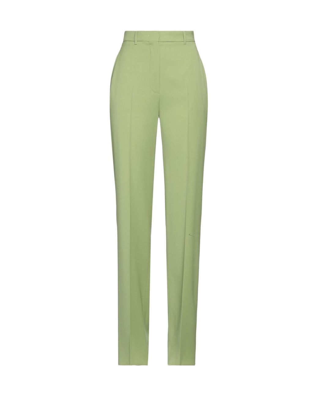 Max Mara Green Solid Color Casual Pants