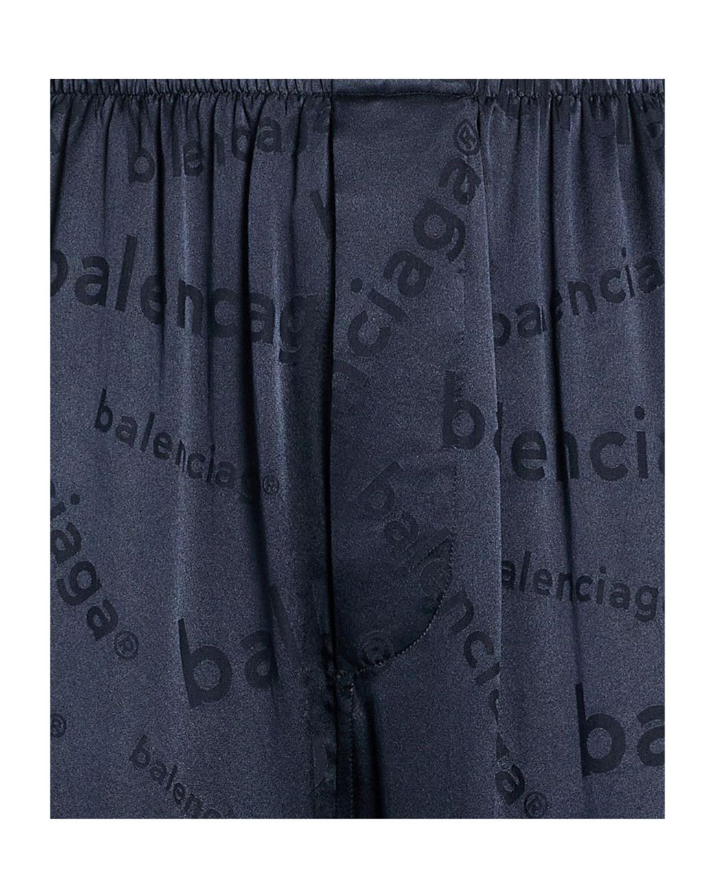 Balenciaga Blue Printed Versatile Minimalist Casual Trousers