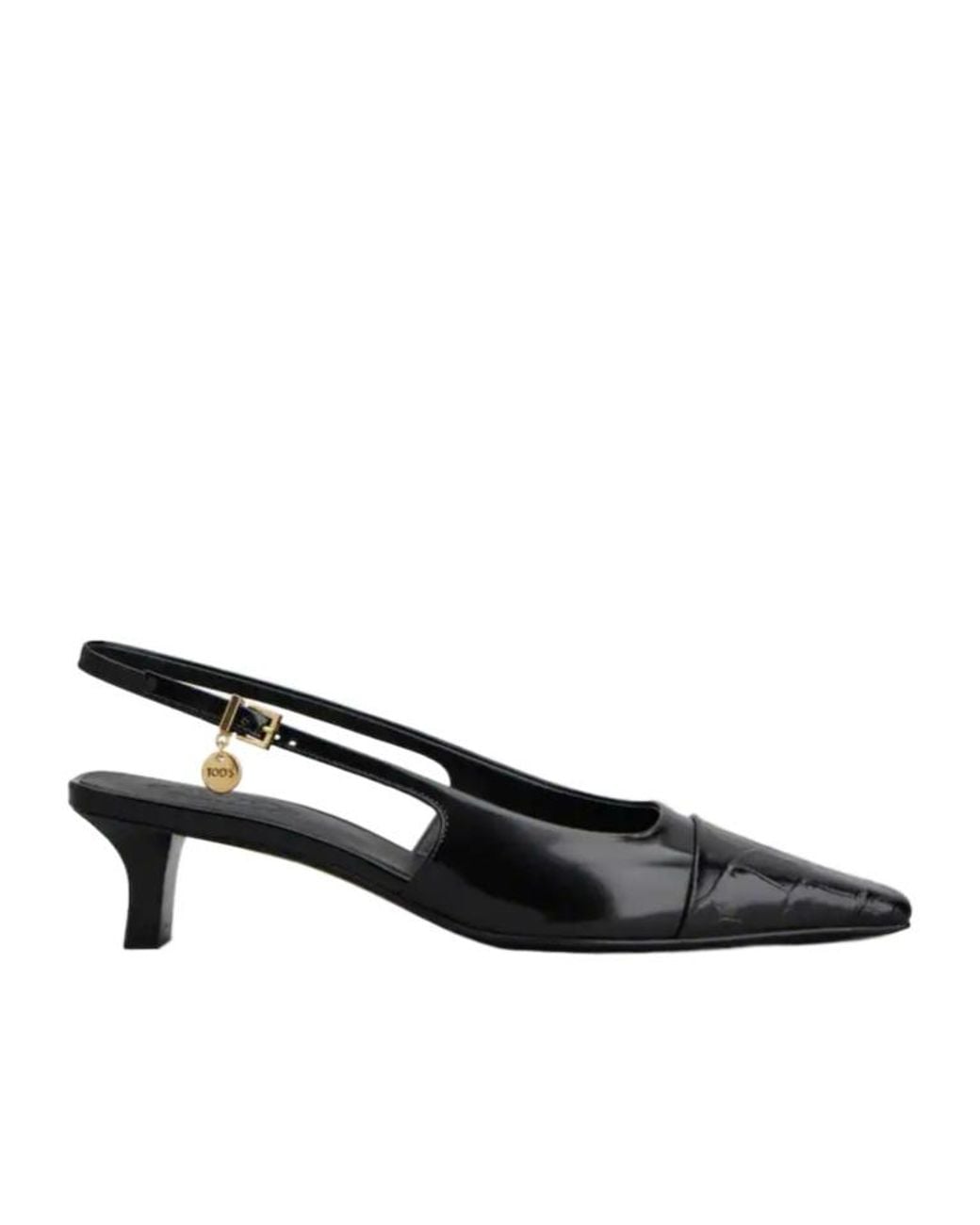 Tod's Black Slingback Pointed Heeled Pumps