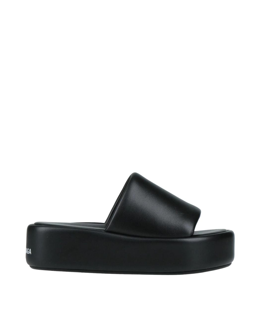 Balenciaga Black Solid-Color Leather Shoes