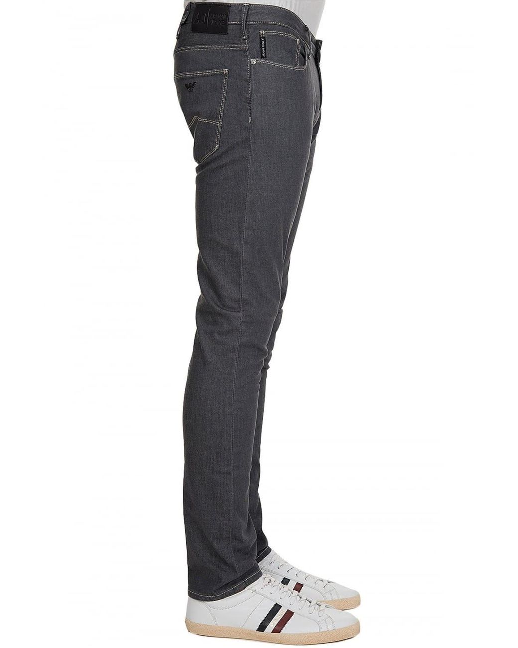 Armani Jeans Gray Logo Jeans for men