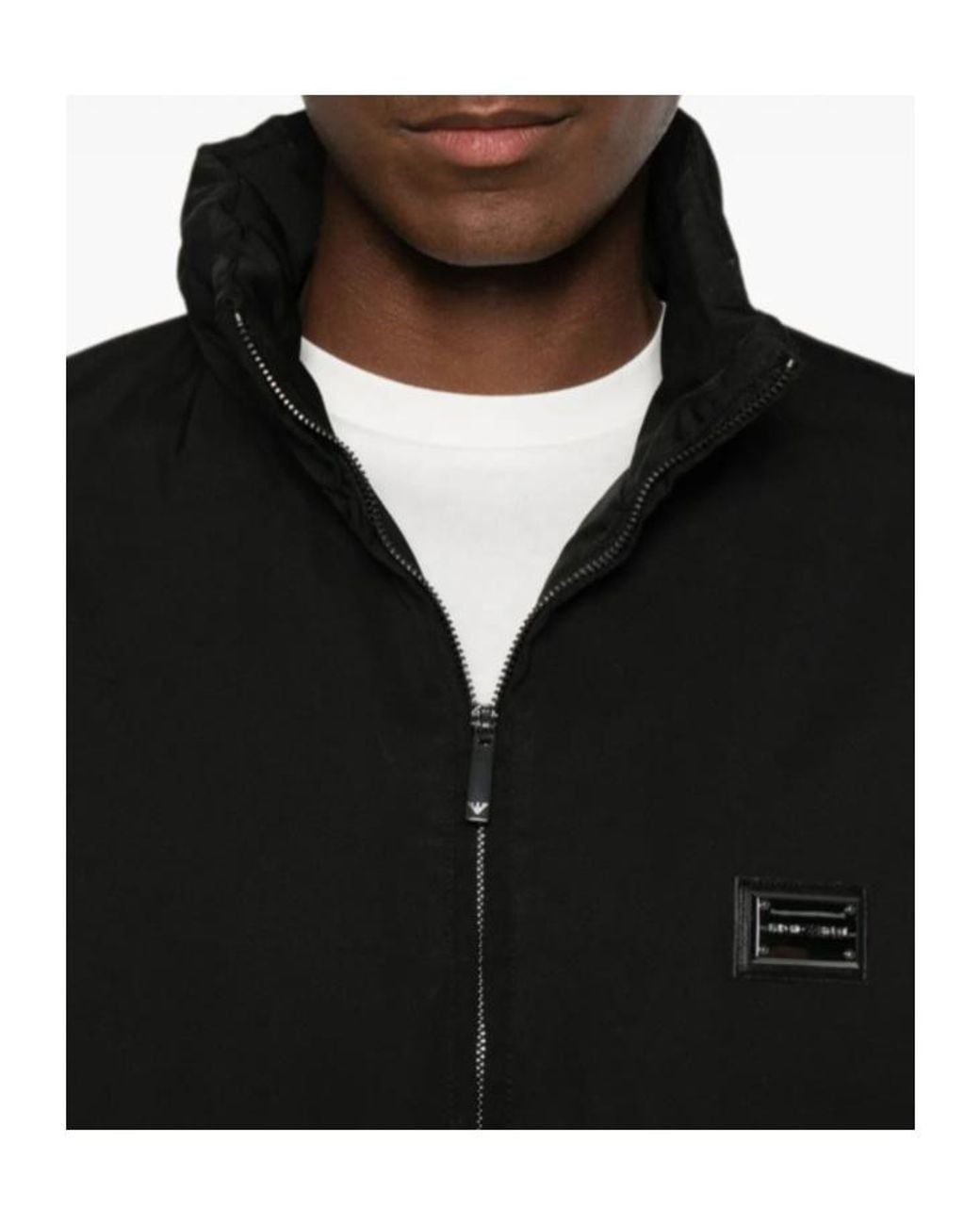 Emporio Armani Black Long-Sleeve Zip-Up Jacket for men
