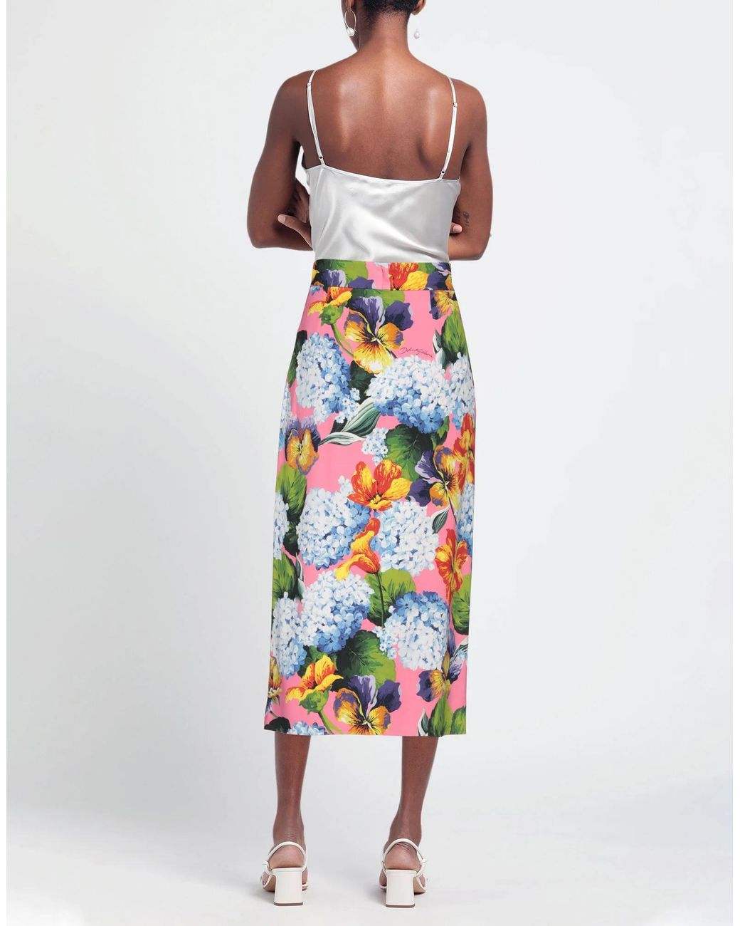 Dolce & Gabbana White Floral Print Dress