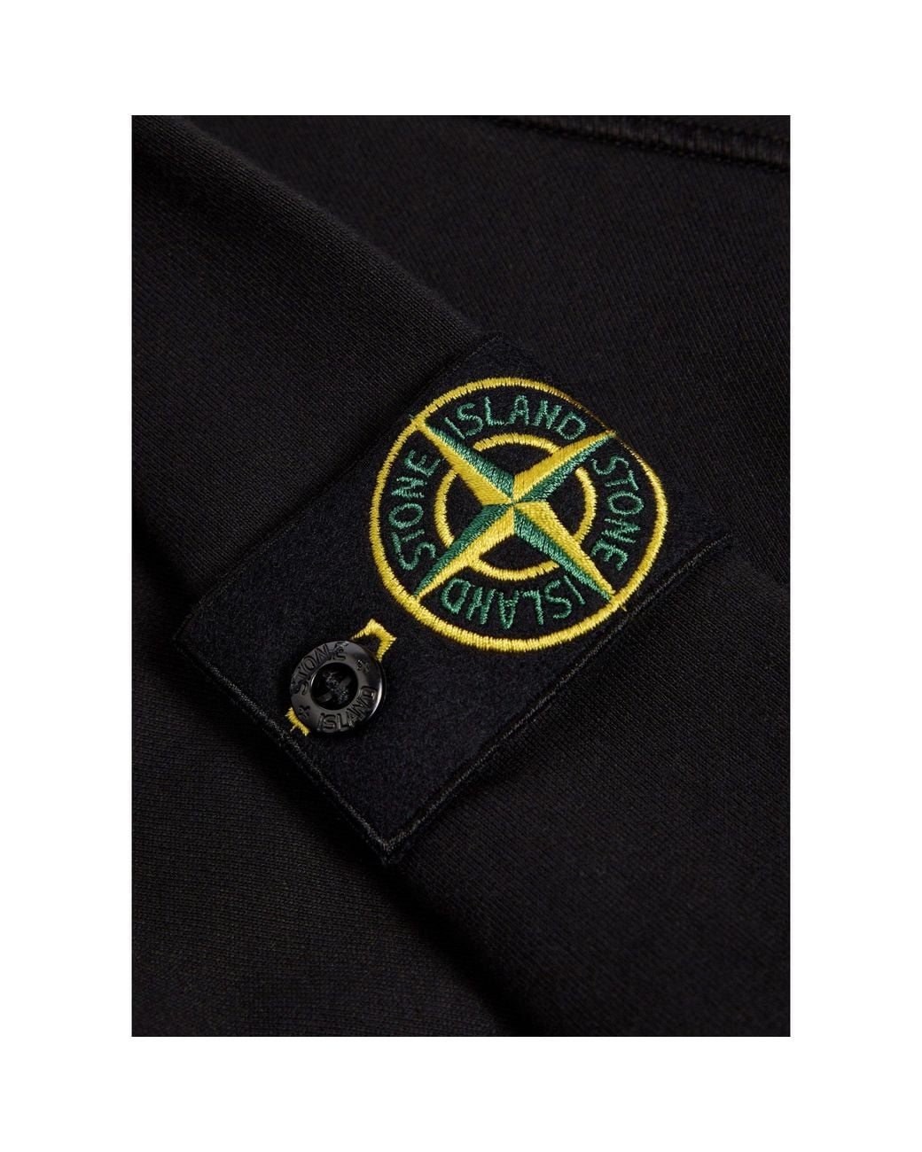 Stone Island Black Round-Neck Long-Sleeve Sweatshirt for men