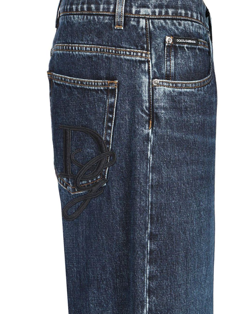Dolce & Gabbana Blue Straight Leg Jeans for men