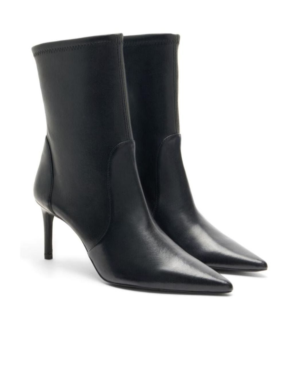 Stuart Weitzman Black Pointed Toe Ankle Boots