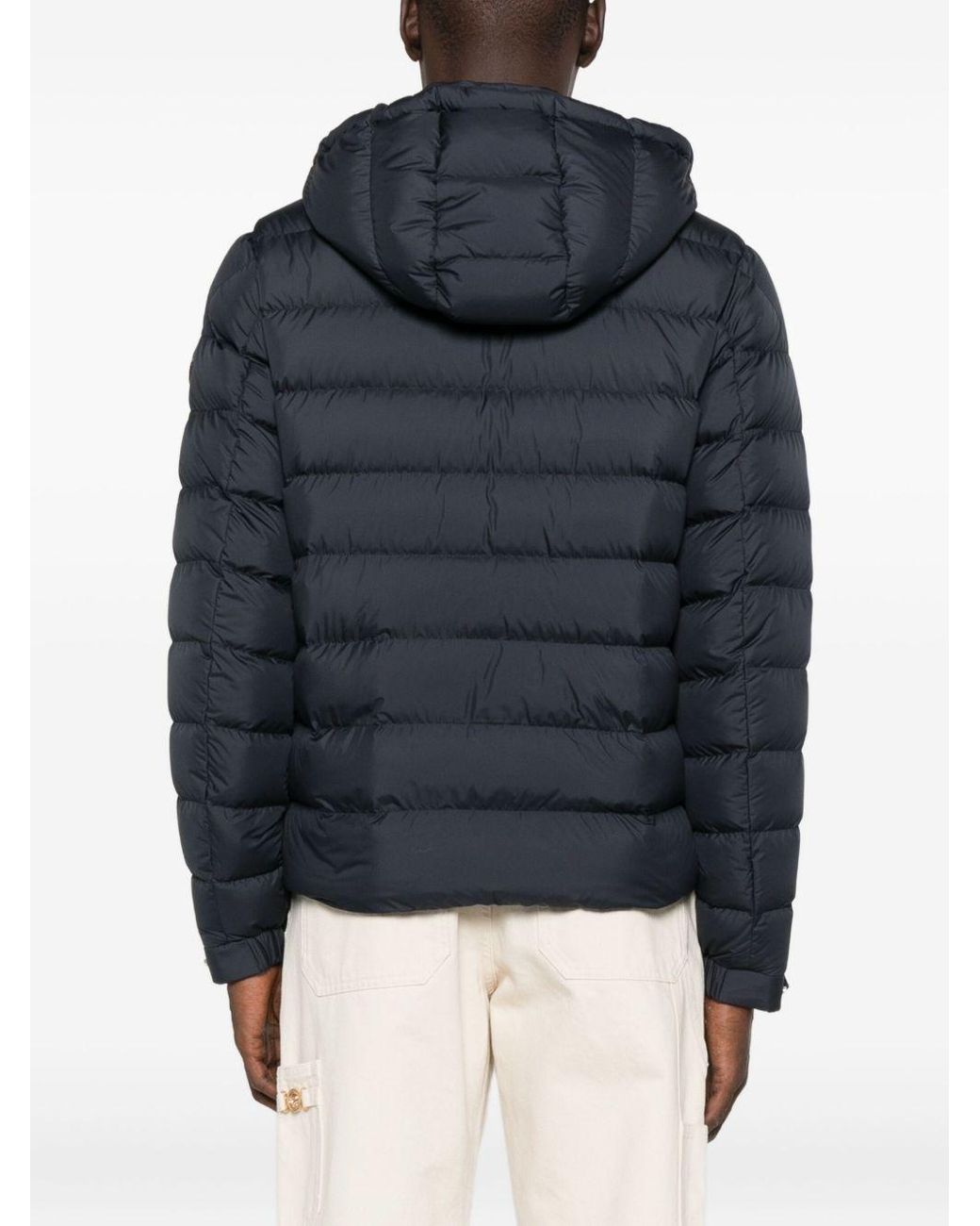 Moncler Blue Arneb Zip-Up Hooded Padded Jacket for men