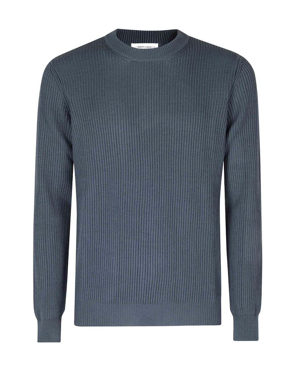 Roberto Collina Blue Crew-Neck Sweater for men