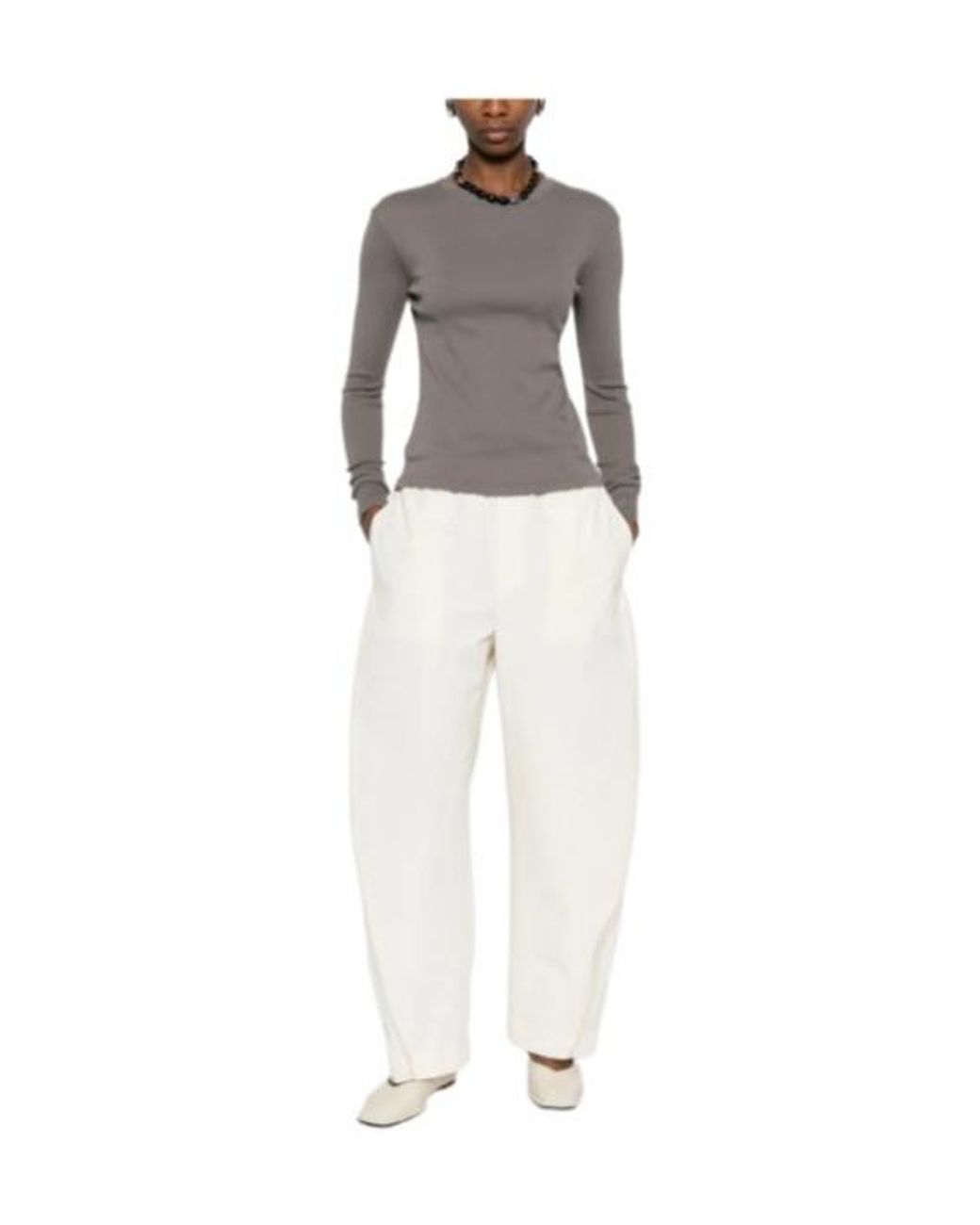 Nanushka Gray Long-Sleeve Top