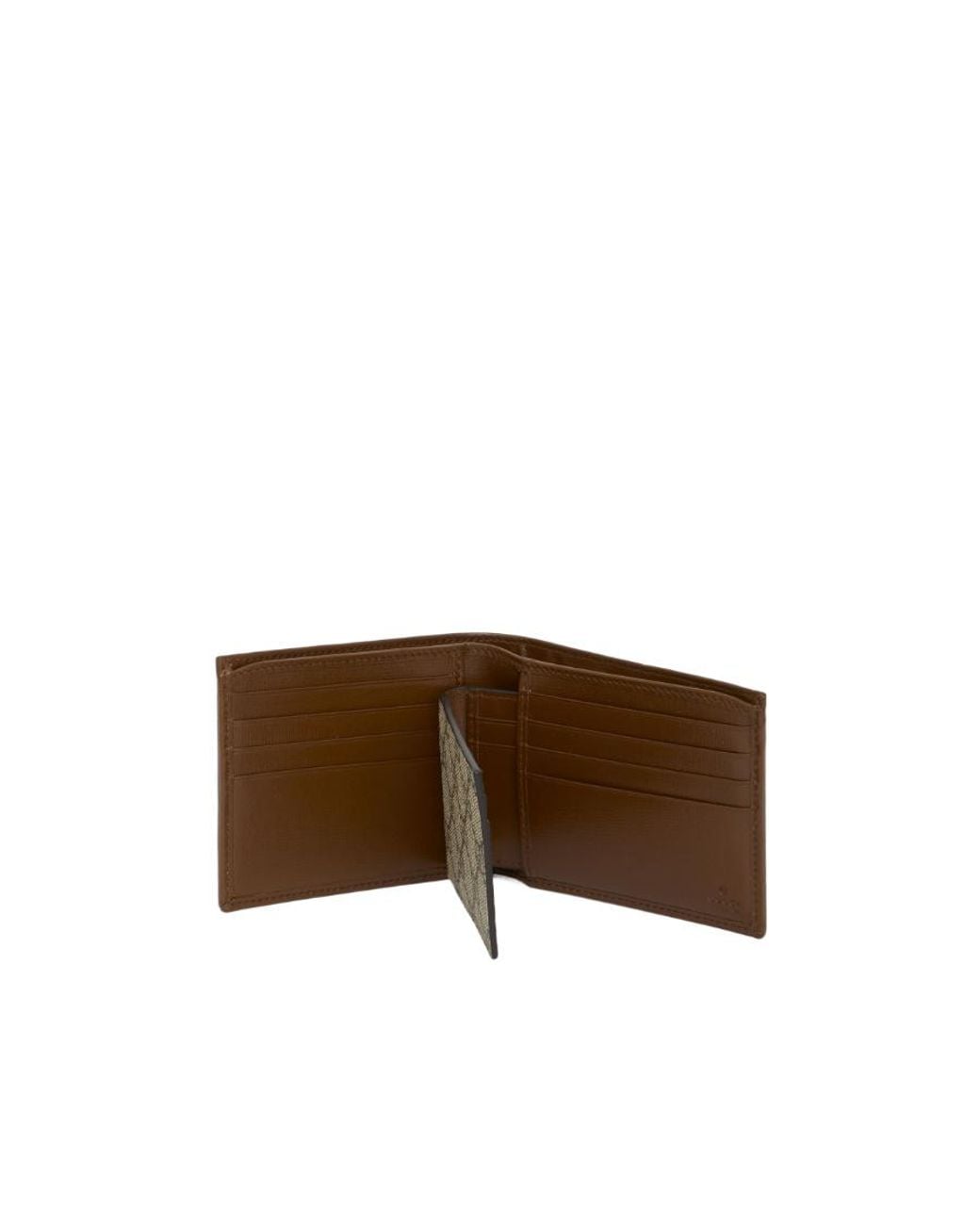 Gucci Natural Gg Supreme-Canvas Bi-Fold Wallet for men
