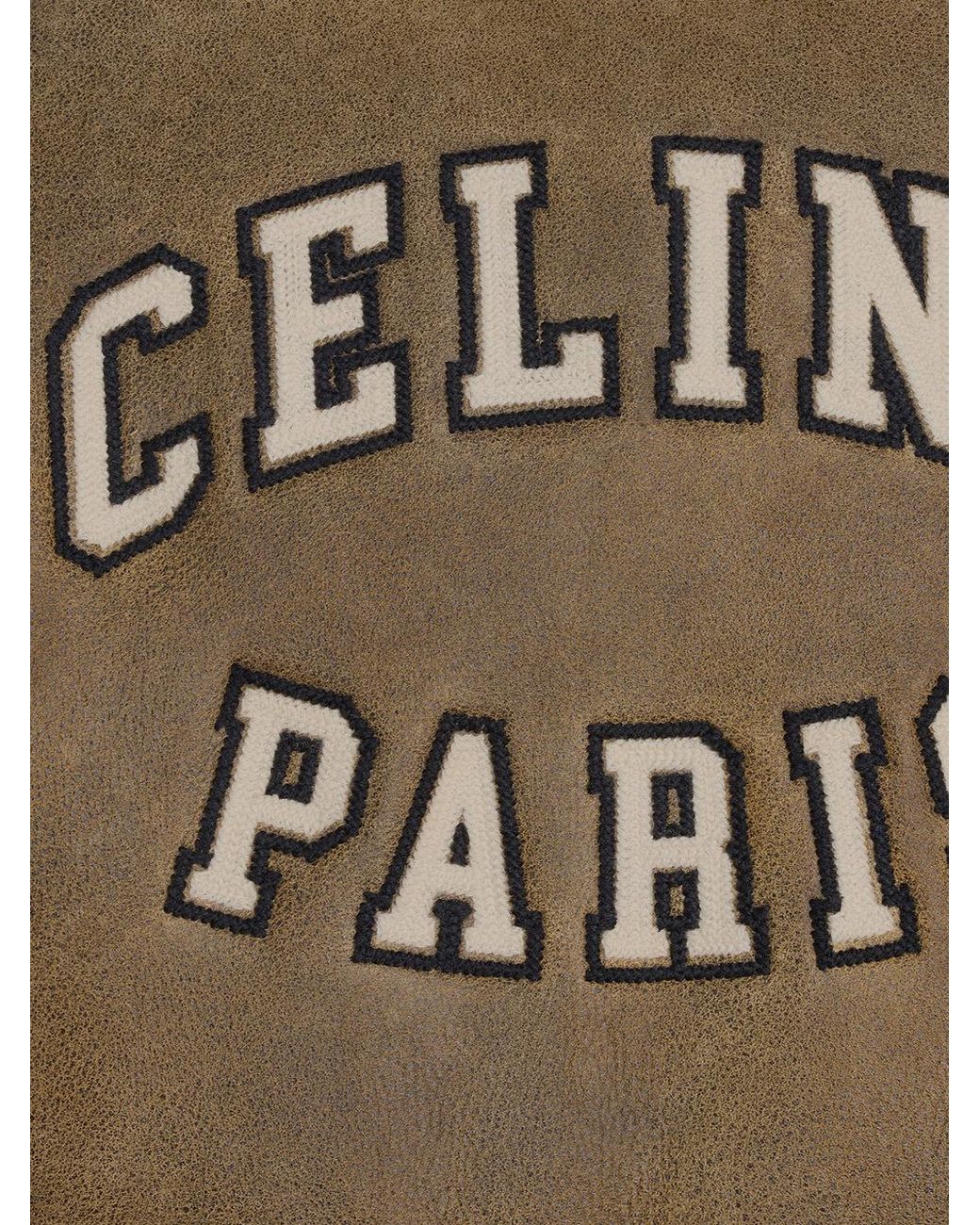 Céline Brown Long-Sleeved Leather Jacket