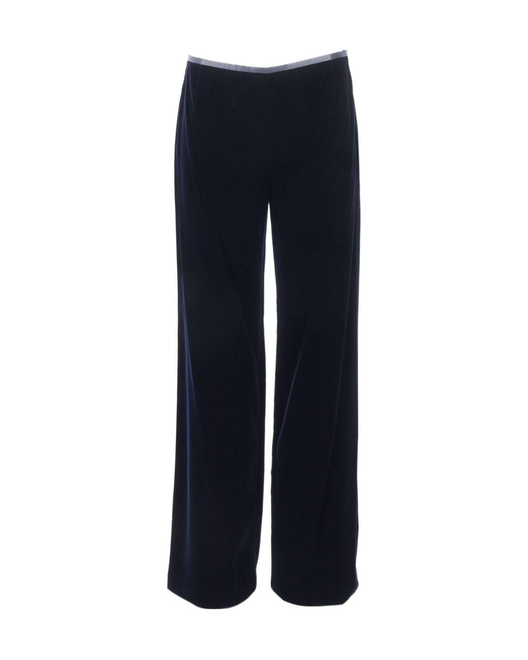 Emporio Armani Blue High Waist Straight Leg Pants