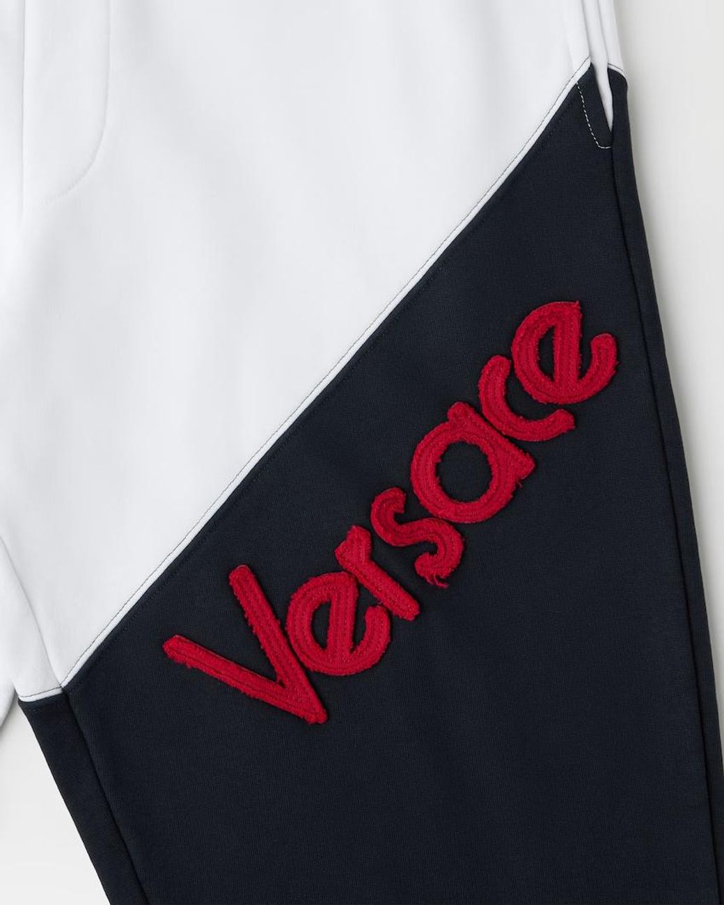 Versace Blue Logo-Detailed Panelled Joggers for men