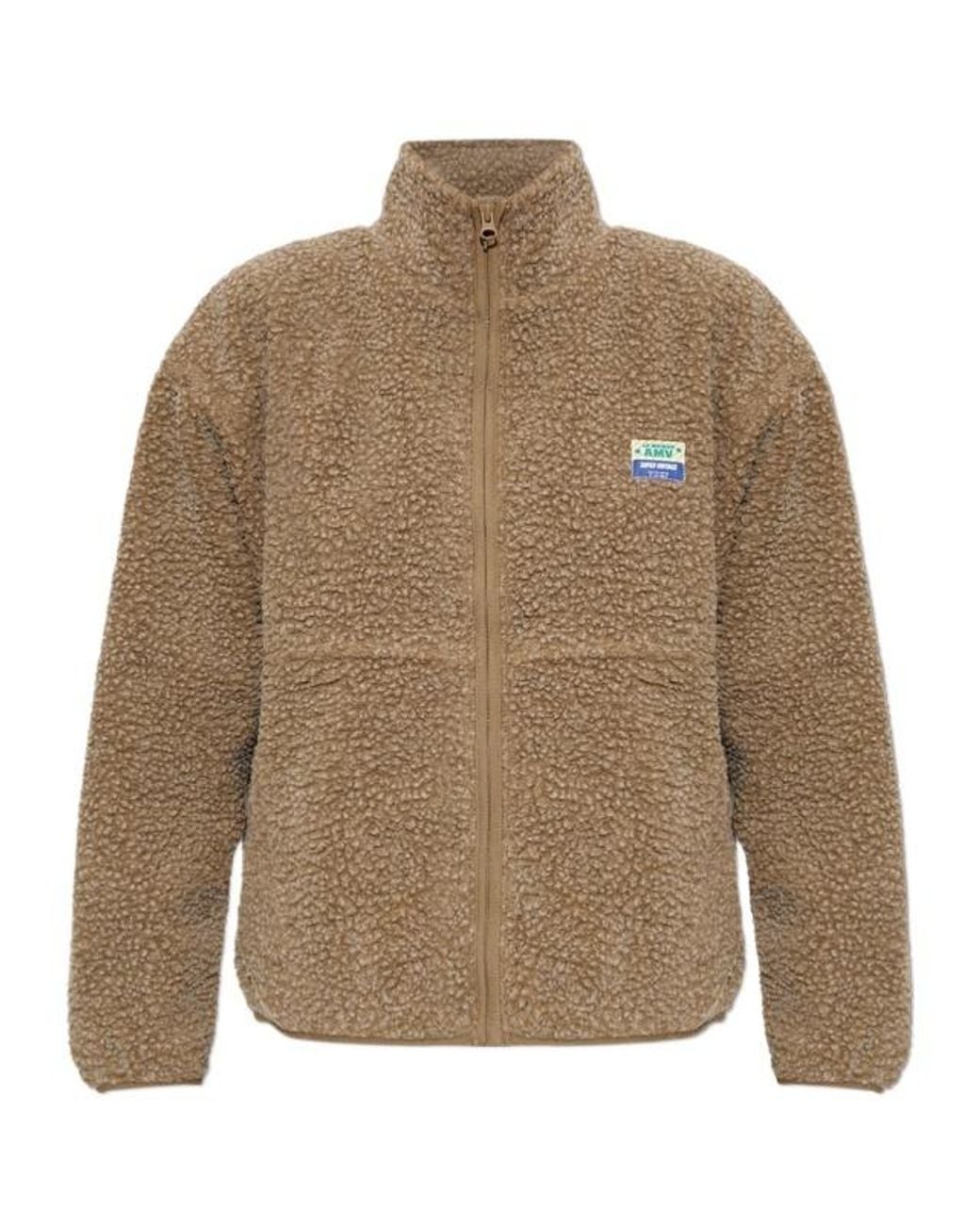American Vintage Brown Sherpa Stand Collar Jacket