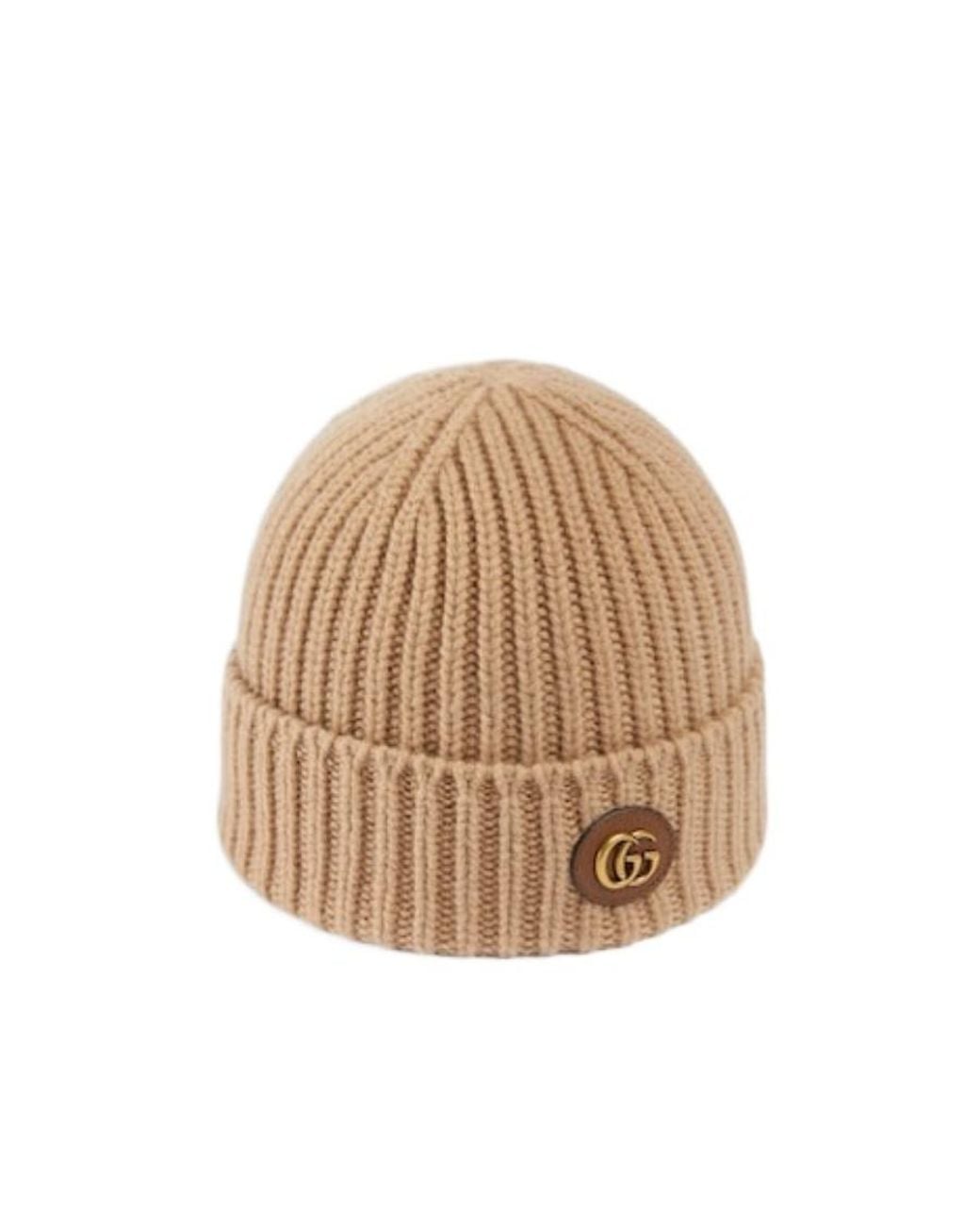 Gucci Natural Double G Knitted Beanie