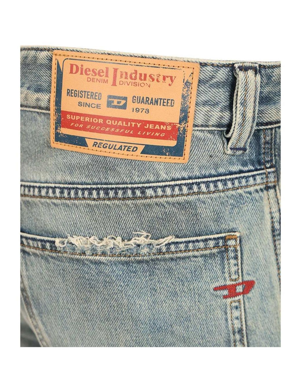 DIESEL Blue 1998 Distressed-Detail Bootcut Jeans for men