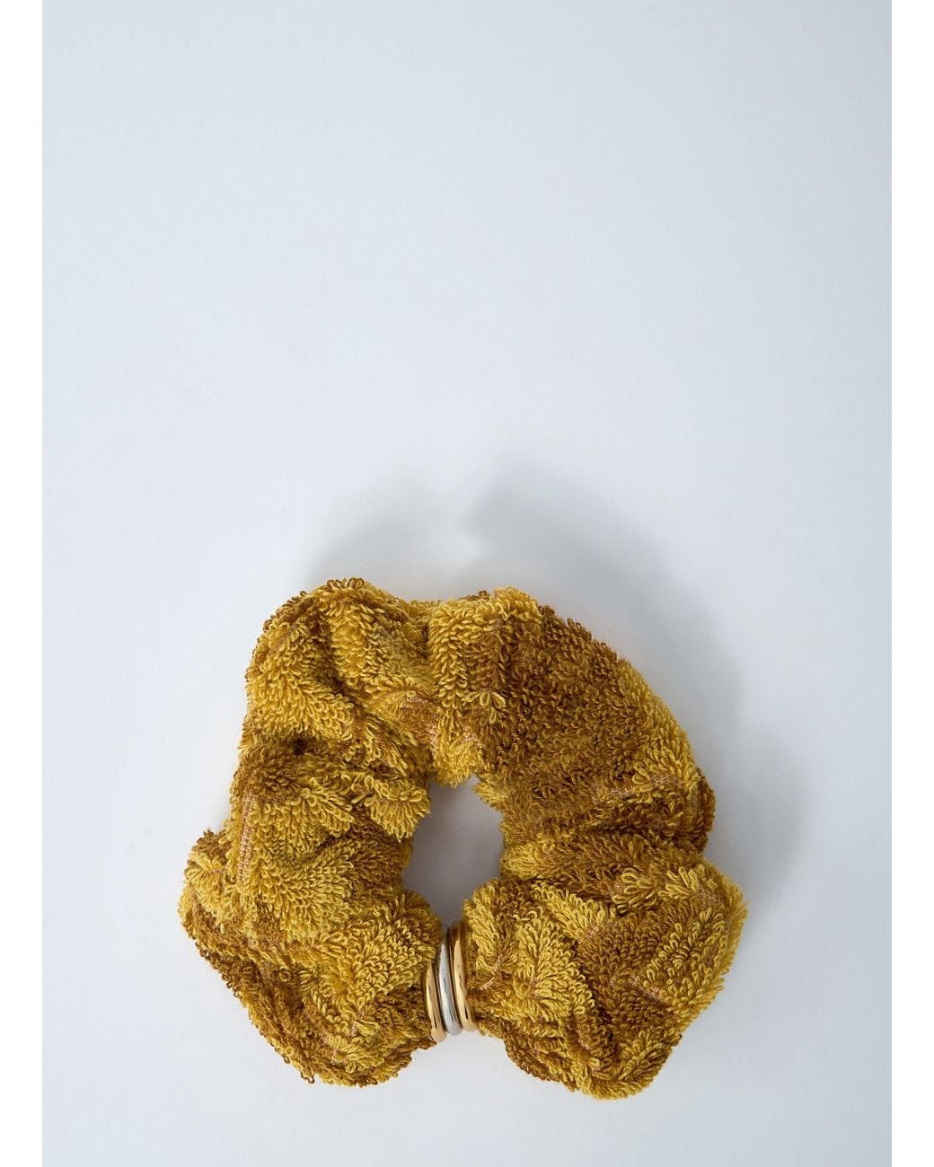 Chloé Metallic Chloé Logo Engraved Terry Scrunchie