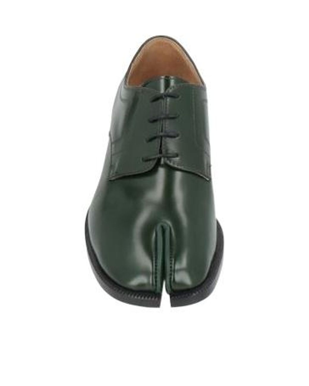 Maison Margiela Green Plain Colour Lace-Up Shoes