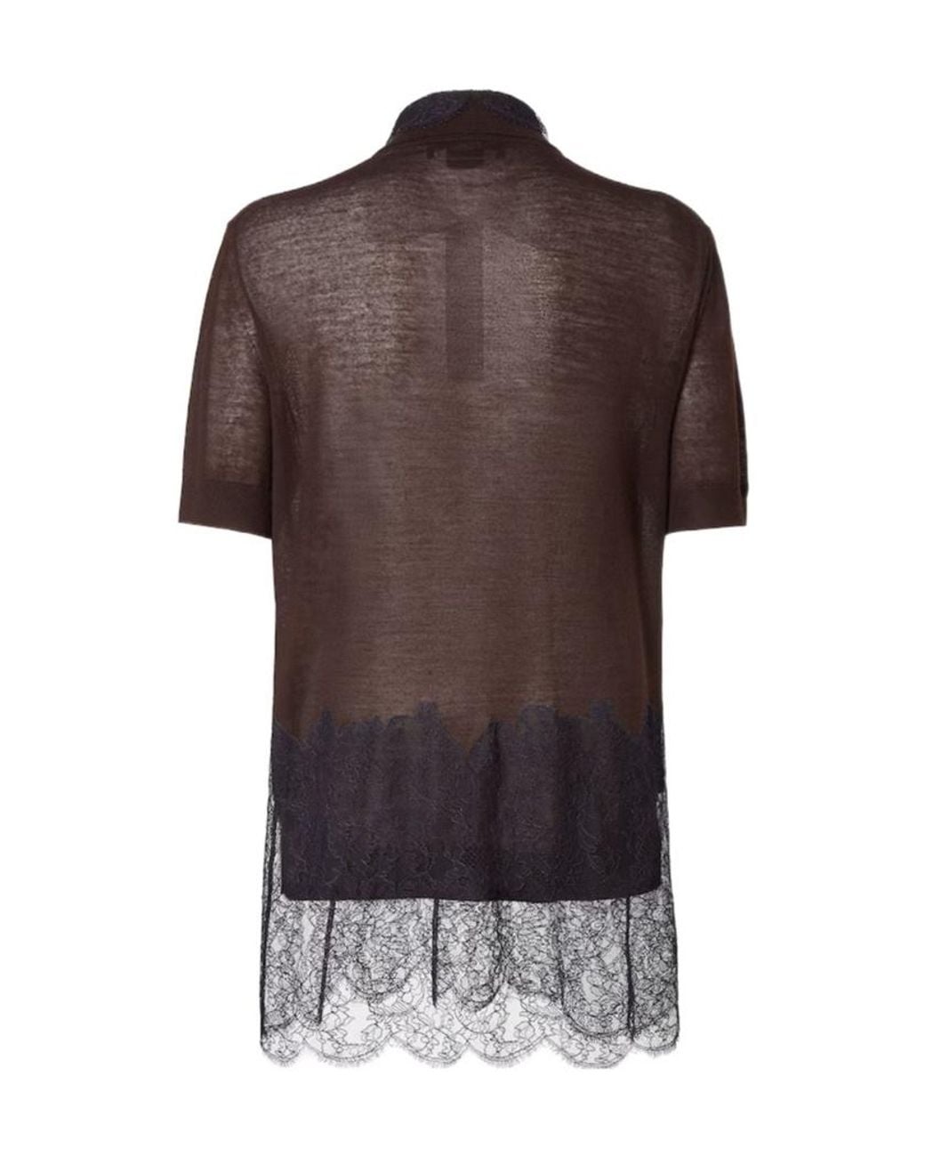 Fendi Brown Cashmere And Wool Polo Shirt