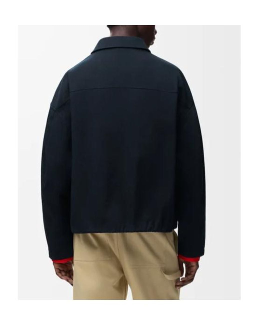 Loewe Blue Logo-Embroidered Zip-Up Jacket for men
