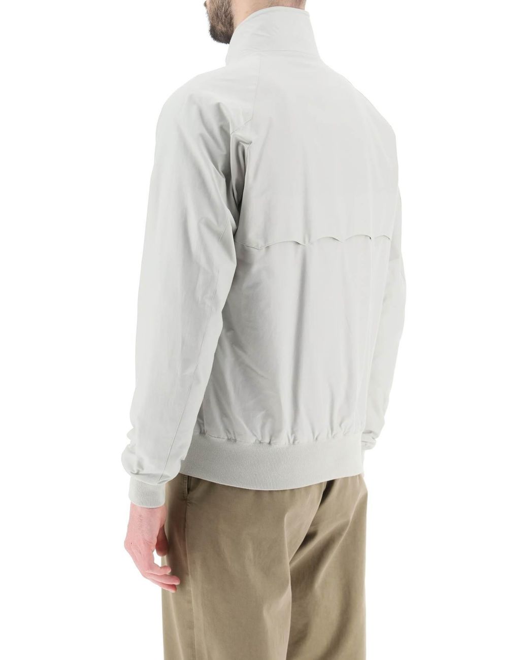 Baracuta Gray G 9 Harrington Zip-Up Bomber Jacket for men