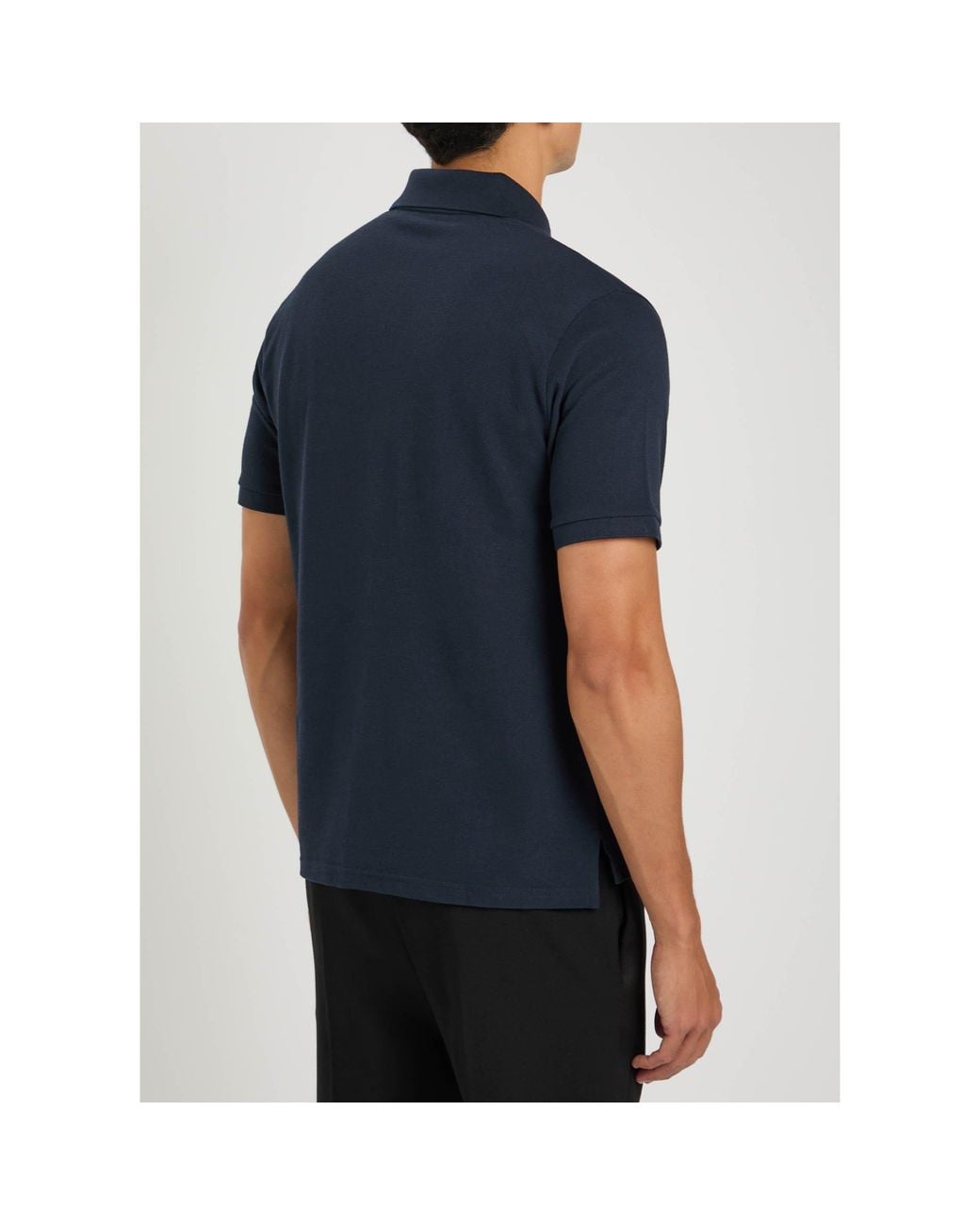 Saint Laurent Blue Simple Blended Polo Shirt for men