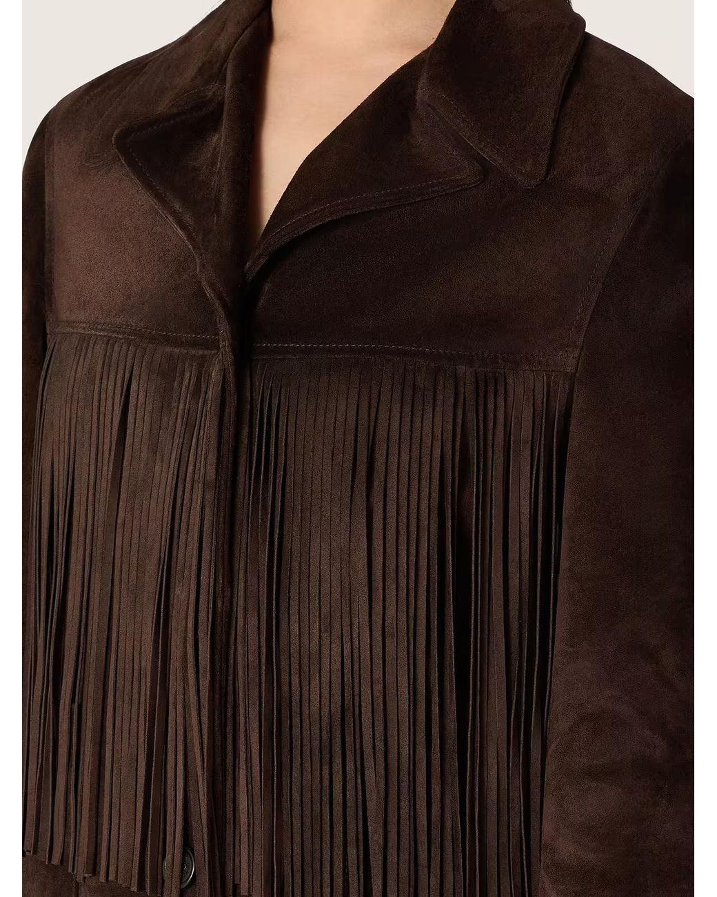 Golden Goose Deluxe Brand Brown Journey Jacket With Fringes