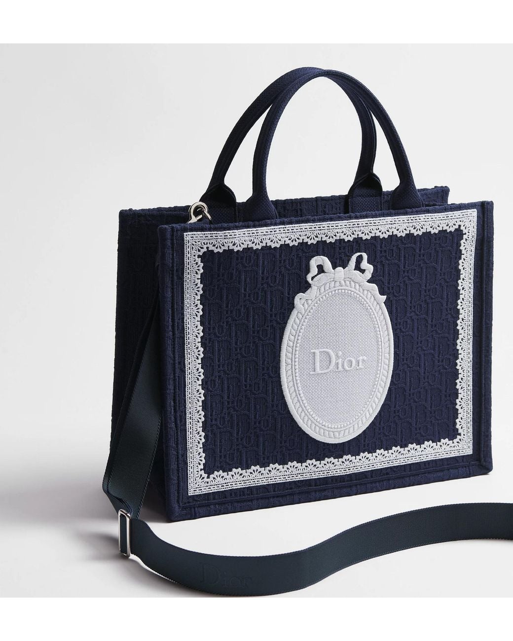Dior Blue Medium Book Tote With Strap