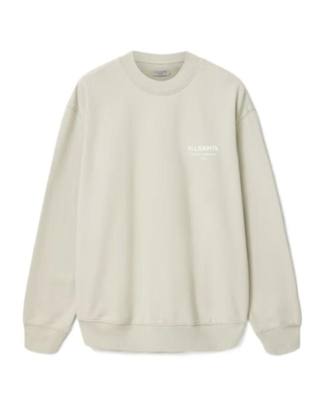 AllSaints White Dreamer Oversized Crew Neck Sweatshirt for men