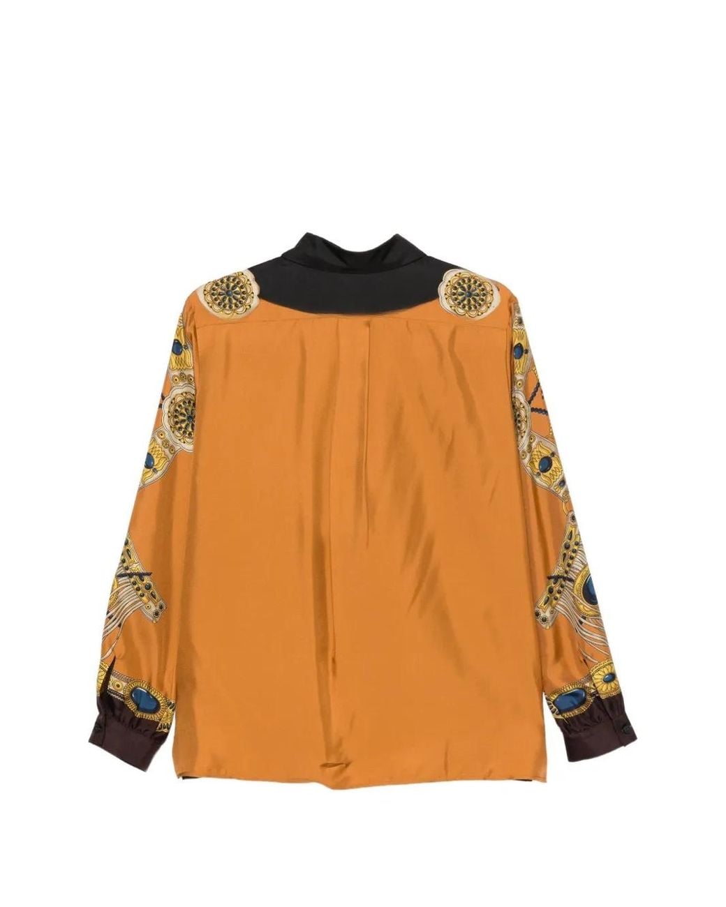 Etro Orange Printed Button-Up Shirt