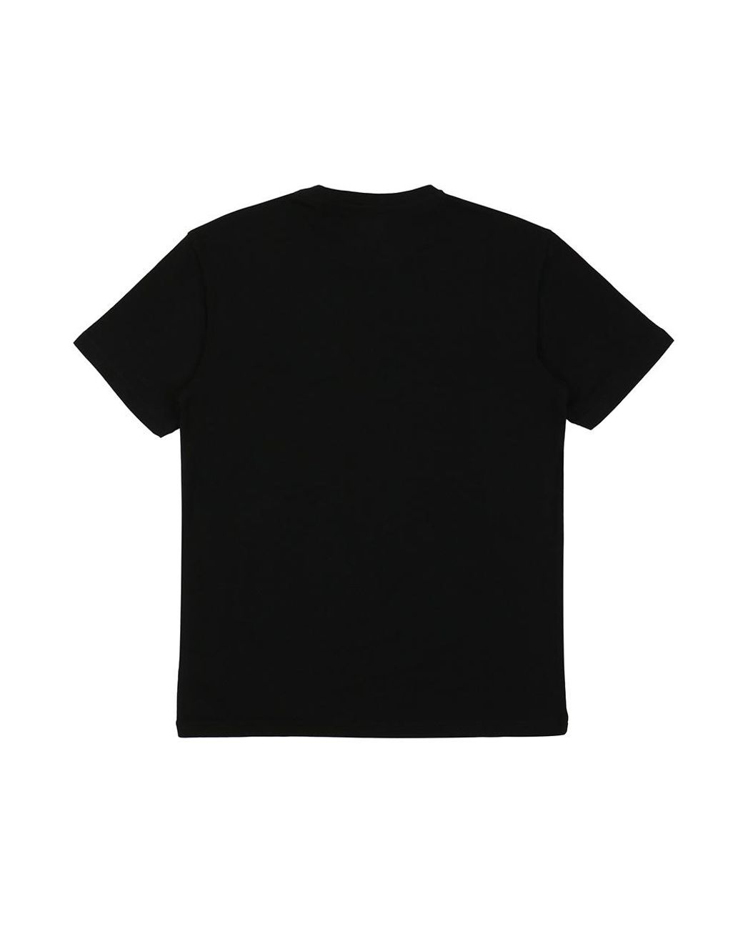 EA7 Black Round Collar Logo T-Shirt for men